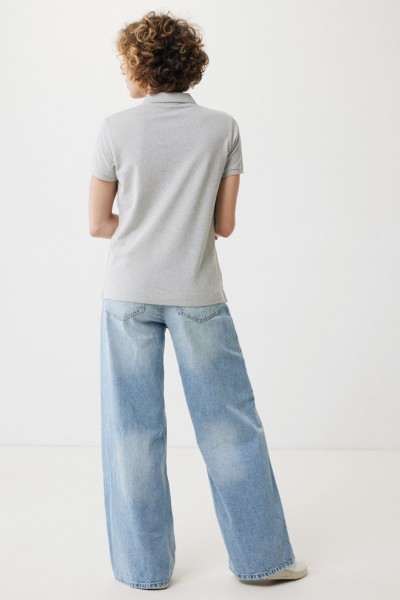 IQONIQ Yosemite Damen Piqué-Poloshirt aus rec. Baumwolle, heather grey XXL