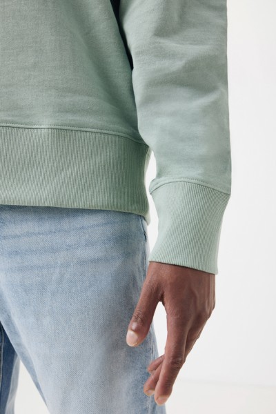 IQONIQ Kruger Relax-Rundhals-Sweater aus recycelt. Baumwolle, Iceberg green XXS
