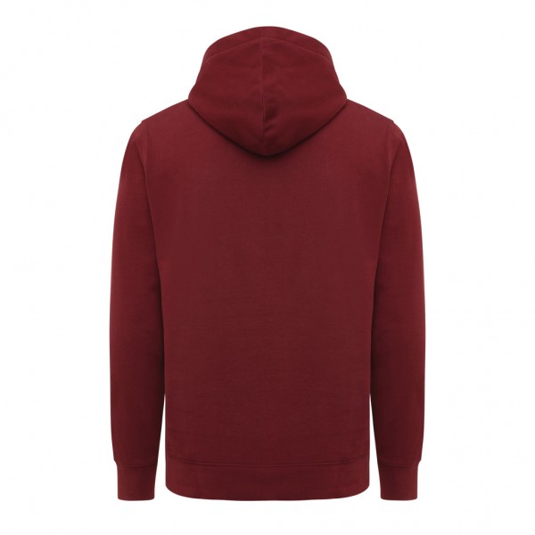 IQONIQ Yengo Hoodie mit Seitentaschen aus rec. Baumwolle, burgunderrot M