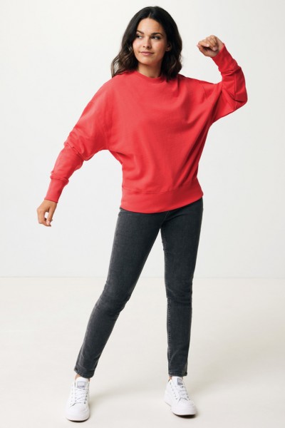 IQONIQ Kruger Relax-Rundhals-Sweater aus recycelt. Baumwolle, luscious red XXL