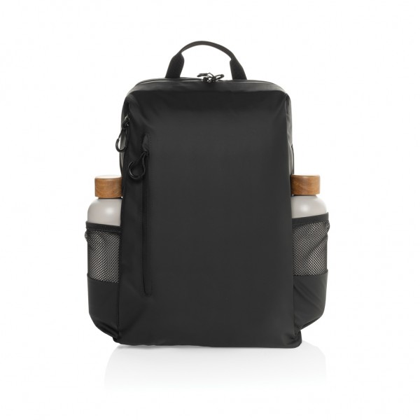 Lima Aware™ RPET wasserabweisender 15,6` Laptop-Rucksack, schwarz