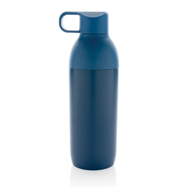 Flow Vakuumflasche aus RCS recyceltem Stainless-Steel, blau