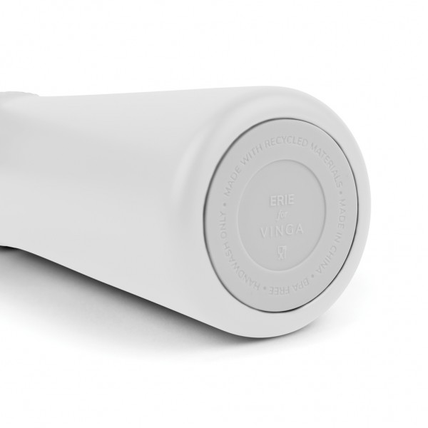 VINGA Erie 450ml Vakuumflasche aus RCS recyceltem Stahl, weiß