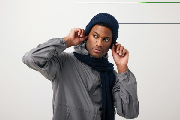 Impact AWARE™ Polylana® Strickschal 180x25cm, navy blau