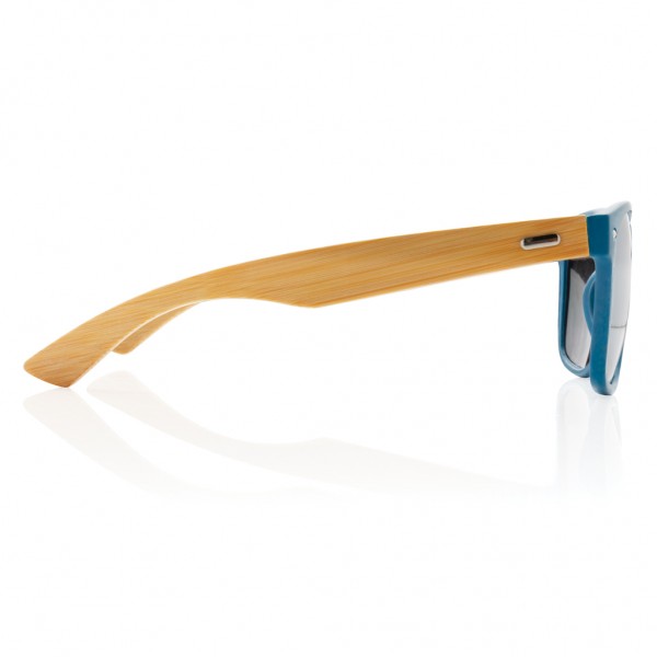 Sonnenbrille aus Bambus und RCS recyceltem Kunststoff, blau