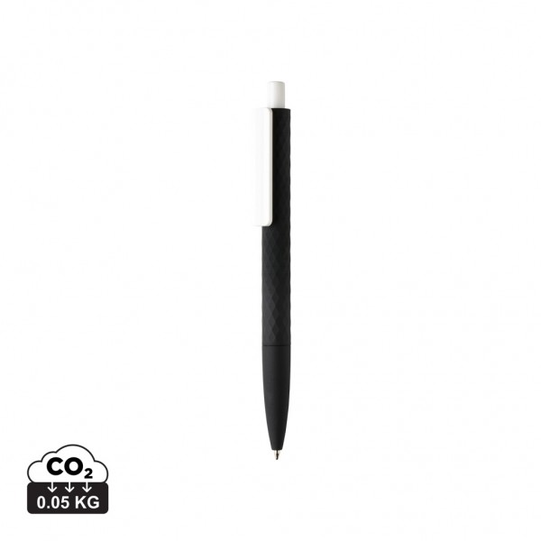 X3-Stift mit Smooth-Touch aus RCS recyceltem ABS, schwarz