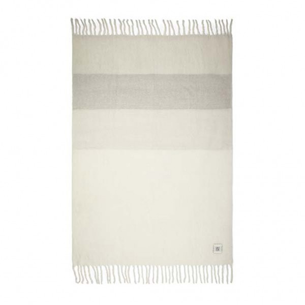 VINGA Saletto Decke aus Wollgemisch, weiß