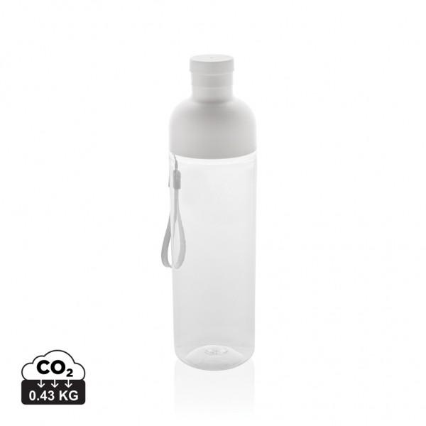 Impact auslaufsichere Wasserflasche aus RCS recyc. PET 600ml, weiß