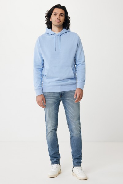 IQONIQ Rila Lightweight Hoodie aus recycelter Baumwolle, sky blue XL