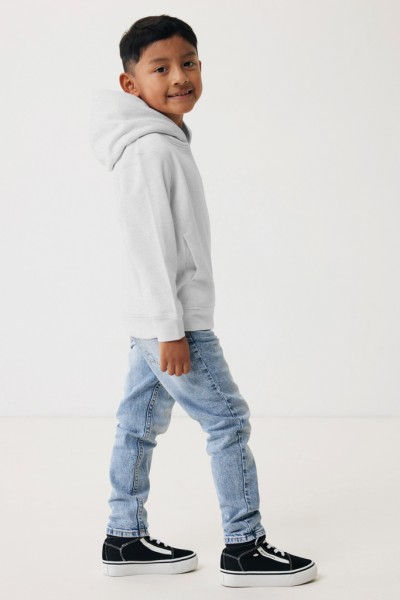 IQONIQ Yengo KidsHoodie mit Seitentaschen aus rec. Baumwolle, light heather grey 34