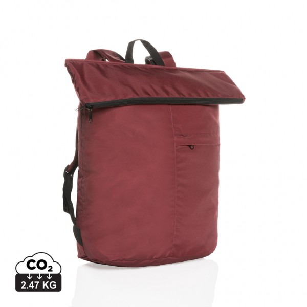 Dillon AWARE™ RPET faltbarer Lightweight-Rucksack, rot