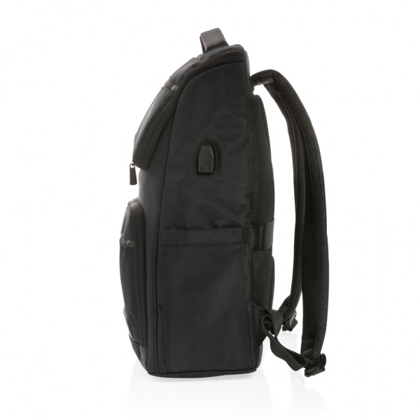 Swiss Peak AWARE™ RPET Voyager 15.6` Laptop Rucksack, schwarz