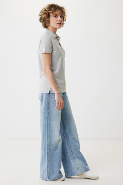 IQONIQ Yosemite Damen Piqué-Poloshirt aus rec. Baumwolle, heather grey XXS