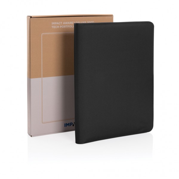 Impact Aware™ Deluxe 300D Tech Portfolio mit Reißverschluss, schwarz