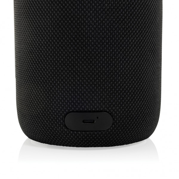 Lux 10W Lautsprecherlampe aus RCS recyceltem Kunststoff, schwarz