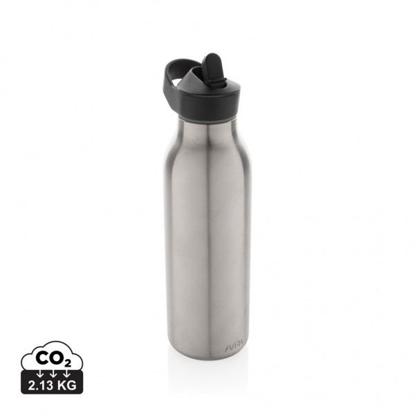 Avira Ara RCS Re-Steel Fliptop Wasserflasche 500ml, silber