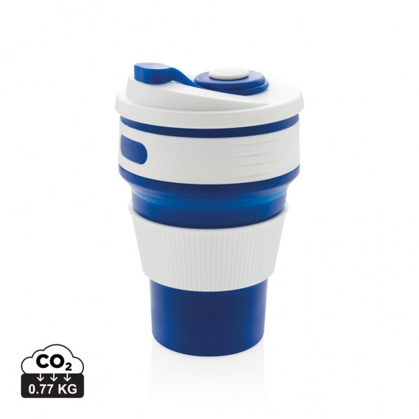 faltbarer Silikon-Becher, blau