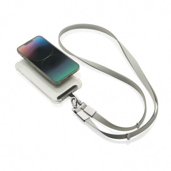 Nivo Crossbody-Handyband aus RCS recyceltem PET, grau