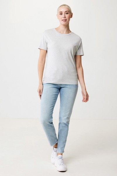 IQONIQ Yala Damen T-Shirt aus recycelter Baumwolle, light heather grey XXXL