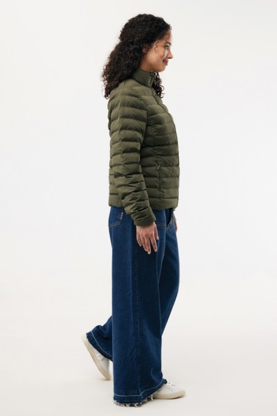 IQONIQ Maiko Damen Steppjacke aus recyceltem Polyester, khaki XXL