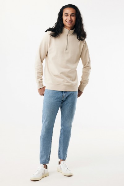 IQONIQ Elgon Quarter-Zip-Sweater aus rec. Baumwolle, desert M