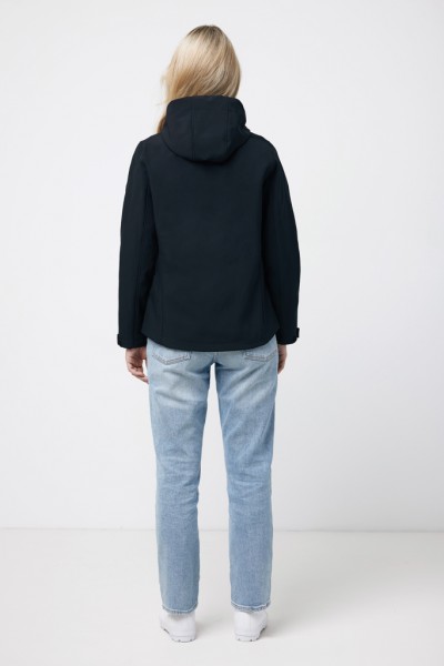 IQONIQ Makalu Damen Softshelljacke aus recyceltem Polyester, schwarz XL