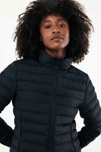 IQONIQ Maiko Damen Steppjacke aus recyceltem Polyester, schwarz XXL
