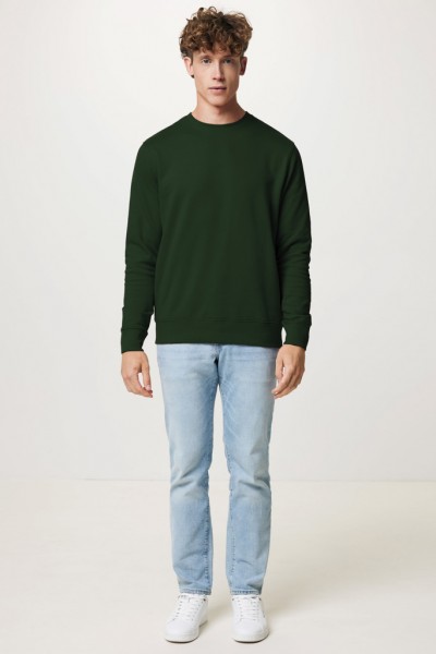 IQONIQ Etosha Lightweight Sweater aus recycelter Baumwolle, forest green XS