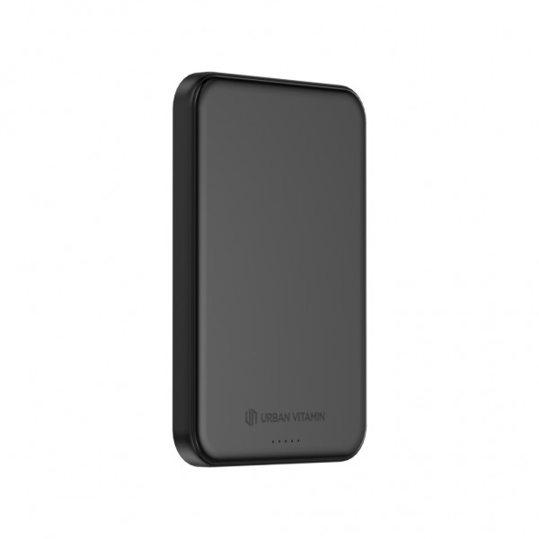 Urban Vitamin Pomona 5000mAh Qi2.2 25W magnetische Powerbank, schwarz
