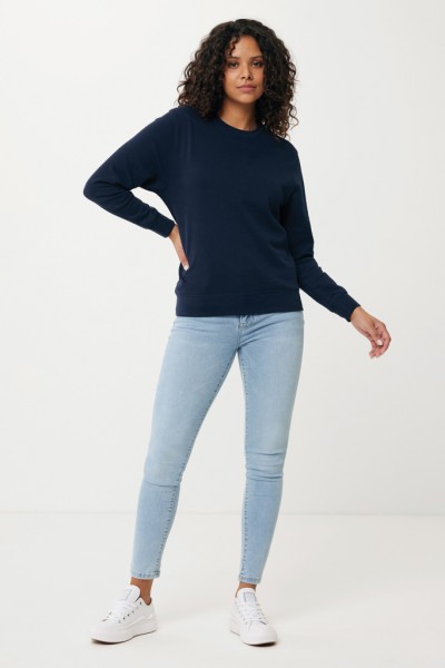 IQONIQ Etosha Lightweight Sweater aus recycelter Baumwolle, navy blau 5XL