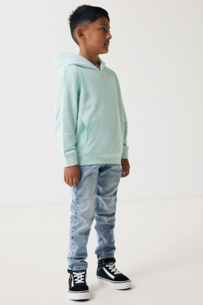 IQONIQ Yengo KidsHoodie mit Seitentaschen aus rec. Baumwolle, crushed mint 910