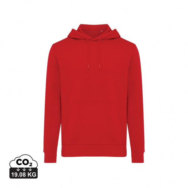 IQONIQ Rila Lightweight Hoodie aus recycelter Baumwolle, rot XXS