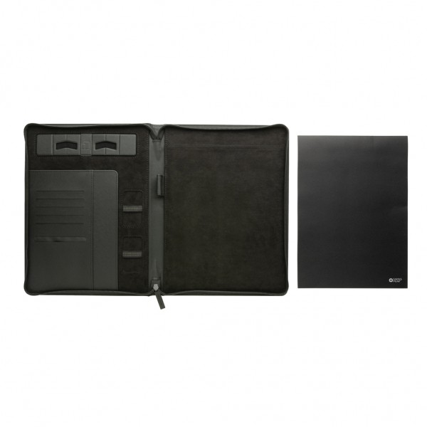 Swiss Peak Heritage RCS rPU A4 Portfolio mit Reißverschluss, schwarz