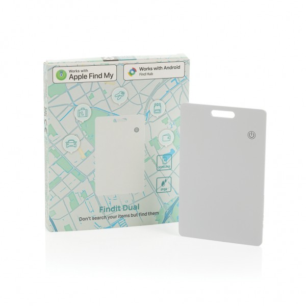 Findit Dual aufladebare RCS Ultra-Thin-Finder-Card, weiß