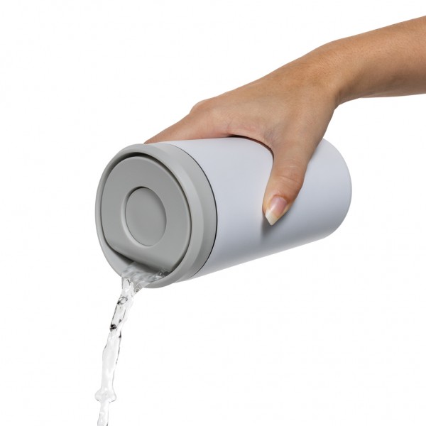 Avira Alix Klickbecher aus RCS rec. Stahl 400ml, weiß