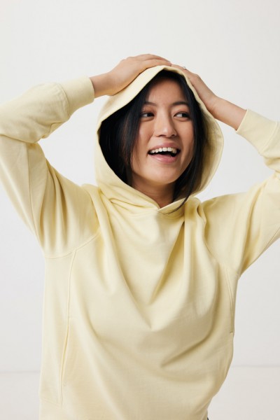 IQONIQ Yengo Hoodie mit Seitentaschen aus rec. Baumwolle, cream yellow XXS