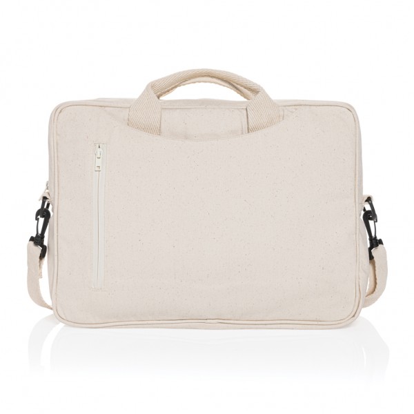 Laluka AWARE™ 15.4` Laptop-Tasche aus recycelter Baumwolle, off white