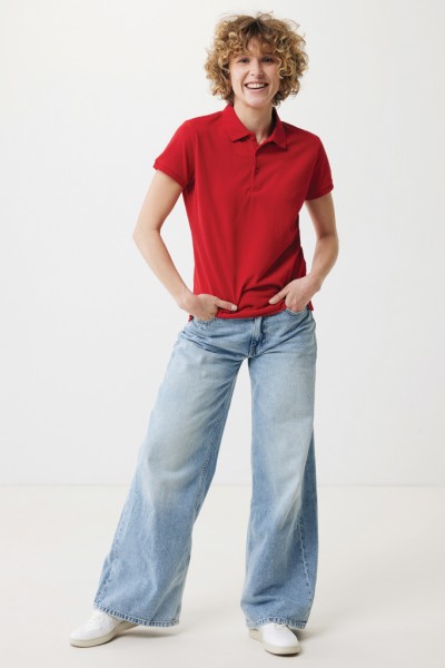 IQONIQ Yosemite Damen Piqué-Poloshirt aus rec. Baumwolle, rot XL