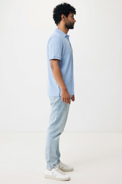 IQONIQ Yosemite Piqué-Poloshirt aus recycelter Baumwolle, sky blue XL