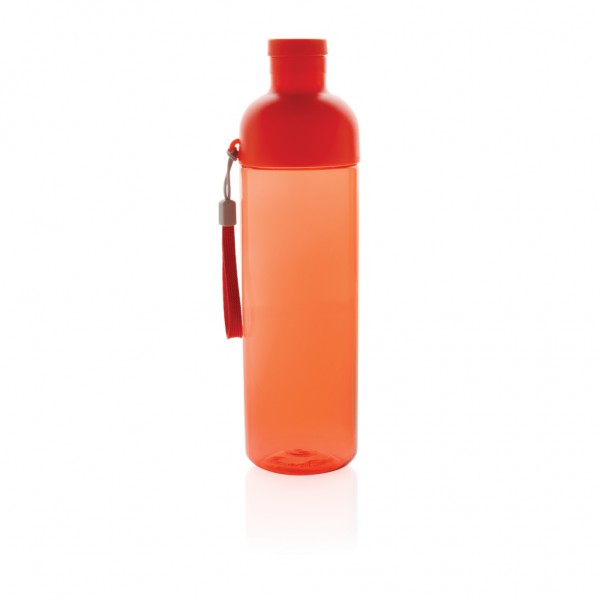 Impact auslaufsichere Wasserflasche aus RCS recyc. PET 600ml, rot