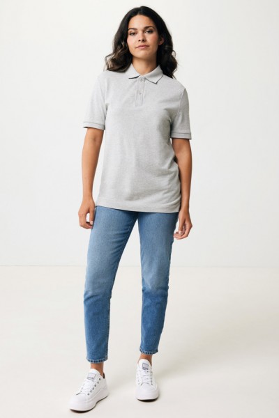 IQONIQ Yosemite Piqué-Poloshirt aus recycelter Baumwolle, heather grey XL