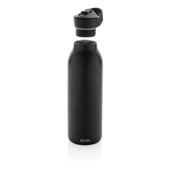 Avira Ara RCS Re-Steel Fliptop Wasserflasche 500ml, schwarz