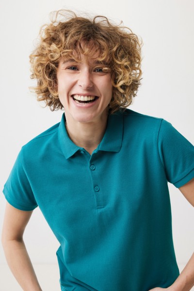 IQONIQ Yosemite Damen Piqué-Poloshirt aus rec. Baumwolle, verdigris S