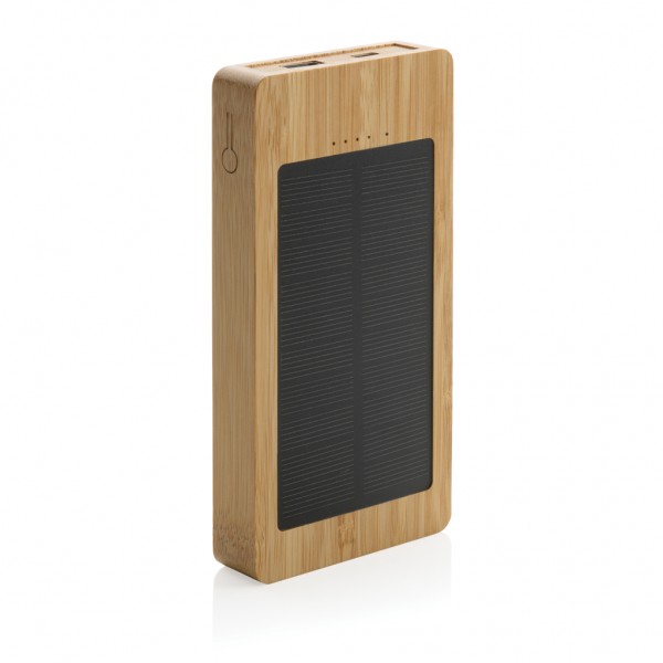 Sunwick 10.000mah Bambus Solar Powerbank, braun