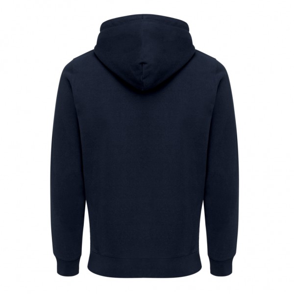 IQONIQ Abisko Zip-Kapuzenpullover aus recycelter Baumwolle, navy blau XL