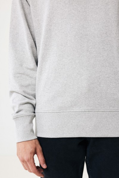IQONIQ Kruger Relax-Rundhals-Sweater aus recycelt. Baumwolle, heather grey XL