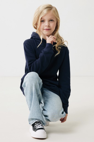 IQONIQ Yengo KidsHoodie mit Seitentaschen aus rec. Baumwolle, navy blau 34