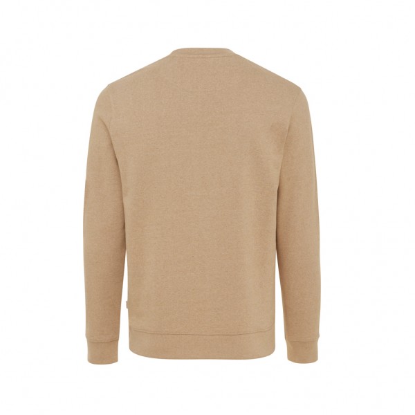 IQONIQ Denali ungefärbt. Rundhals-Sweater aus recycelter BW, heather brown XL