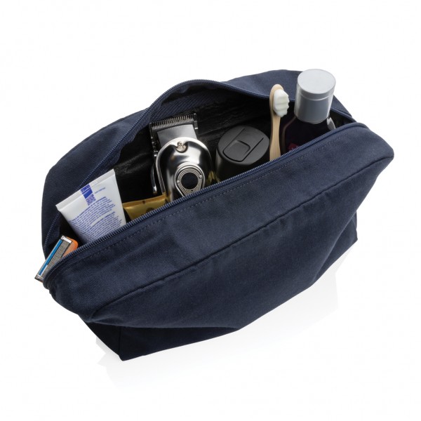 Impact Aware™ 285g/m² Kosmetiktasche aus ungefärbtem Canvas, navy blau