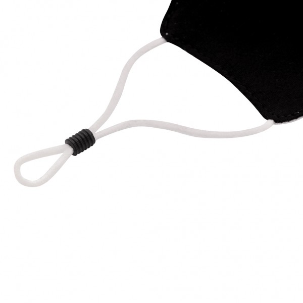 Wiederverwendbare 2-lagige Baumwoll-Gesichtsmaske, schwarz